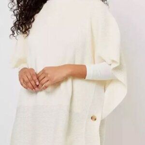 LOFT Poncho Sweater Women Size XS/ S Off White Boxy